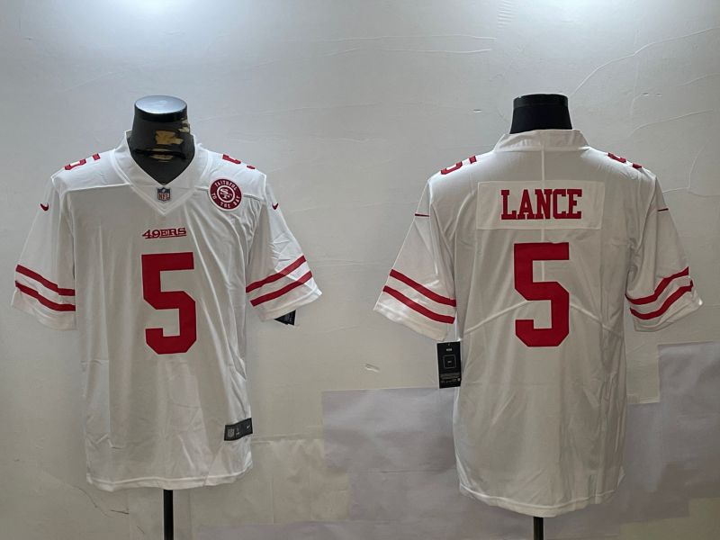 Men San Francisco 49ers #5 Lance White Second generation 2024 Nike Limited NFL Jersey style 9->san francisco 49ers->NFL Jersey
